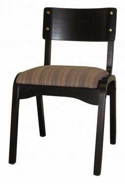Chairs | Banquet Upholstered Seat Carlos Wood Stacking Chair